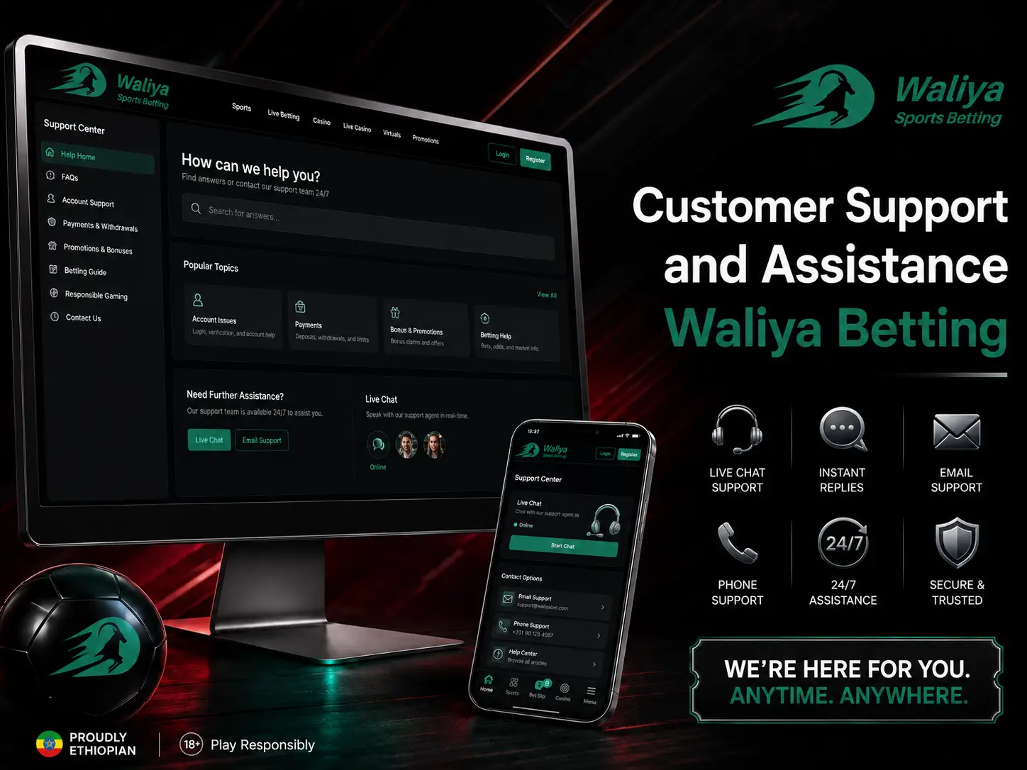 Customer Support and Assistance Waliya Betting