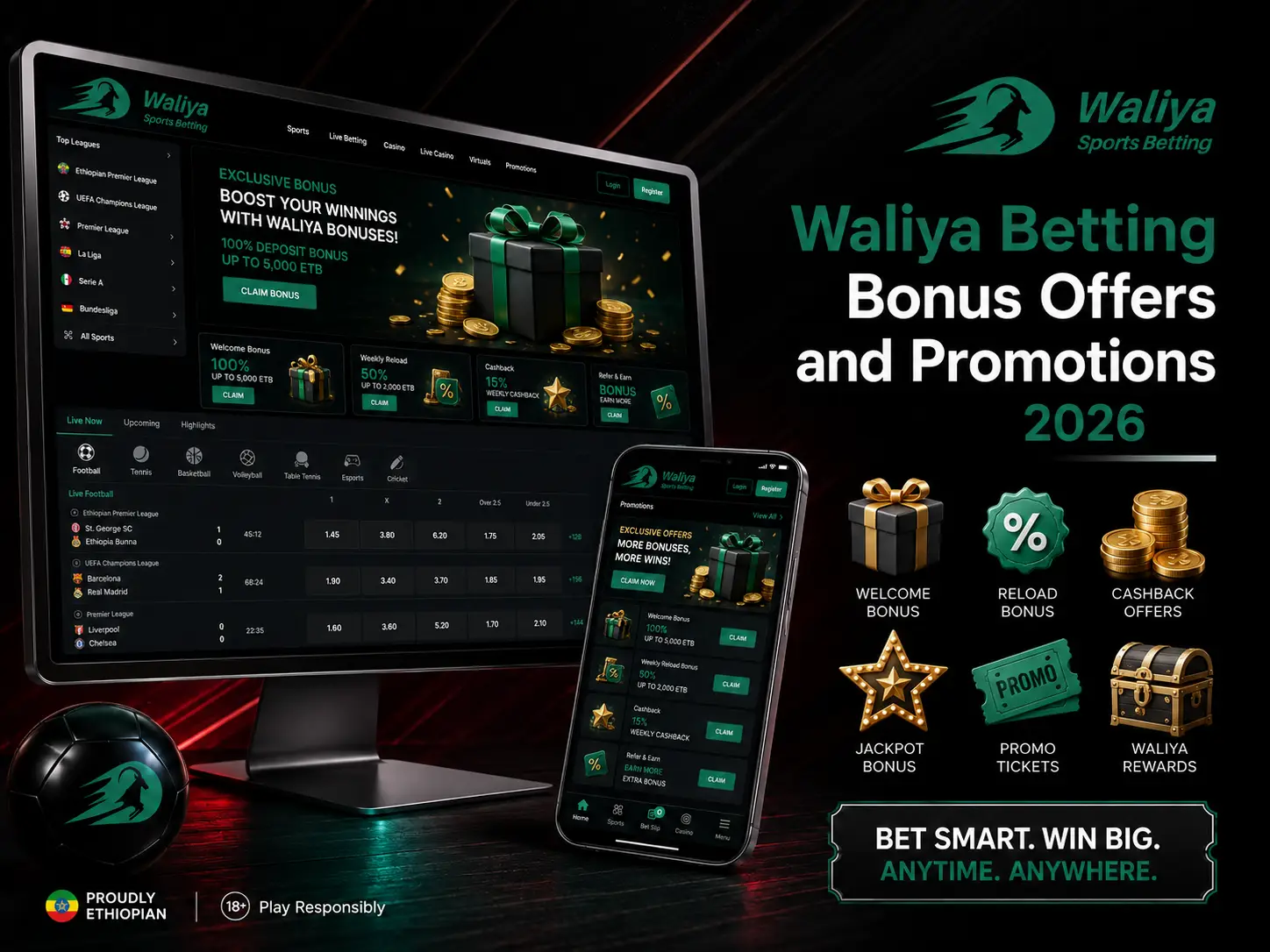 Waliya Betting Bonus Offers and Promotions 2026