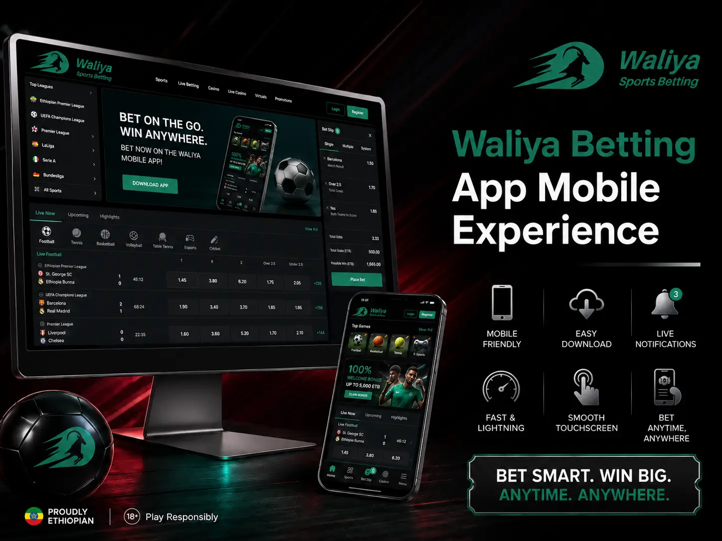 Waliya betting app mobile download Ethiopia