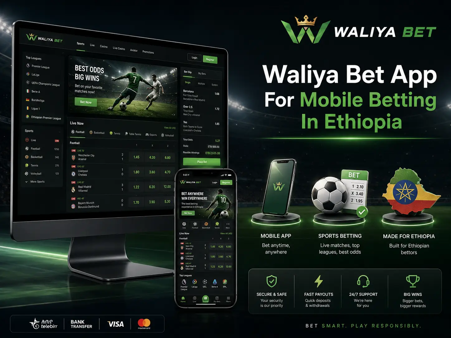 Waliya Bet App For Mobile Betting In Ethiopia