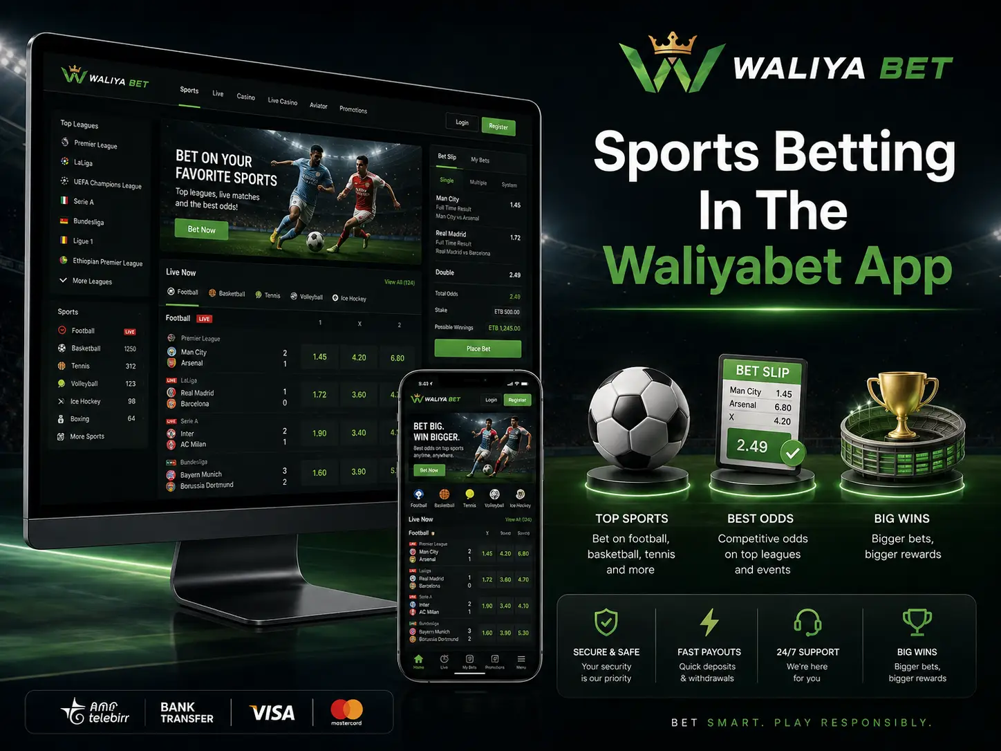Sports Betting In The Waliyabet App