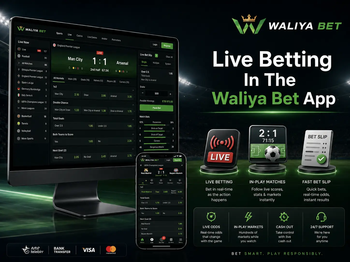 Live Betting In The Waliya Bet App