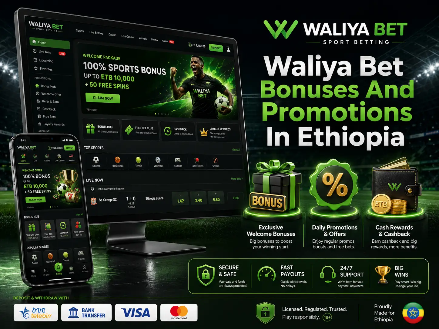 Waliya Bet Bonuses And Promotions In Ethiopia