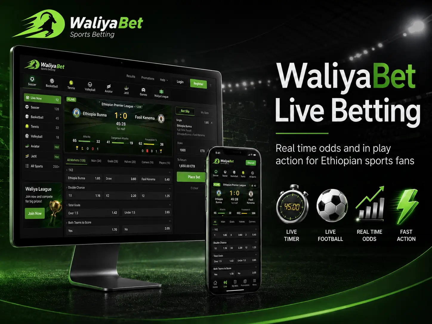 WaliyaBet Live Betting