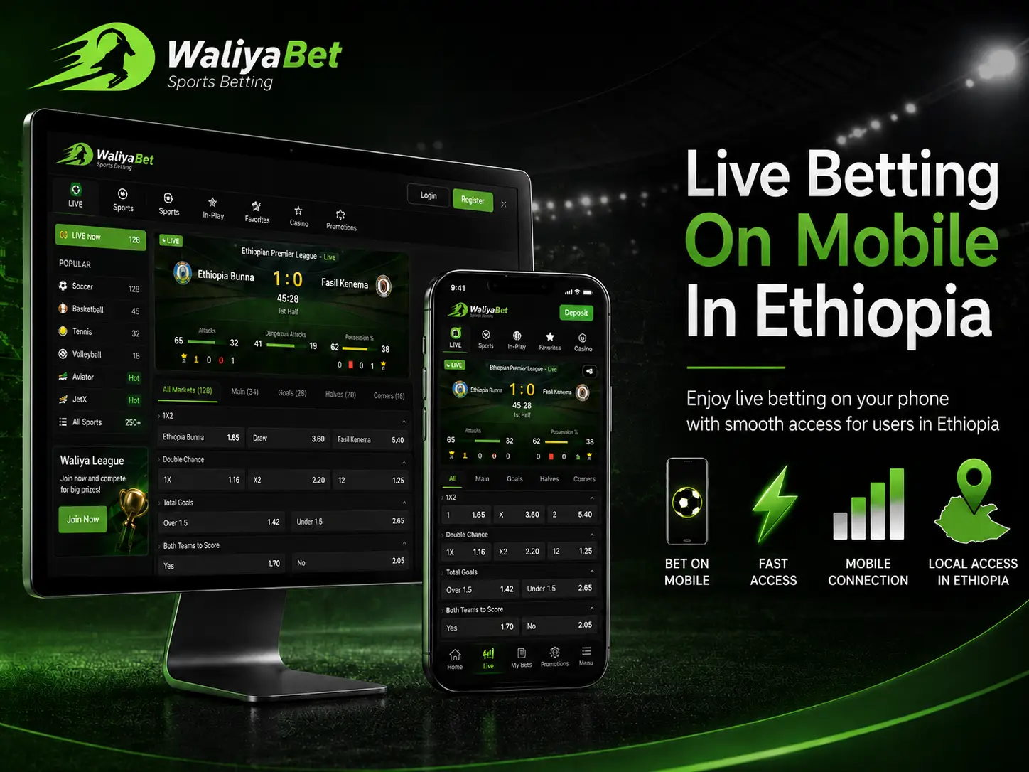Live Betting On Mobile In Ethiopia