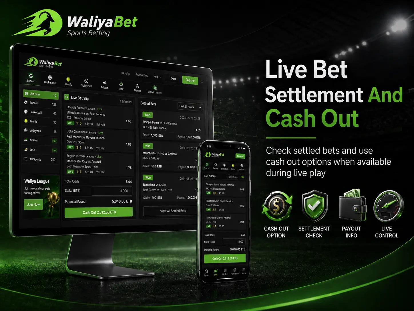 Live Bet Settlement And Cash Out